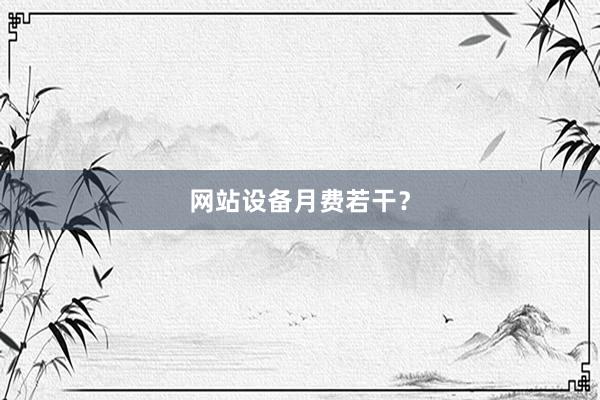 网站设备月费若干？