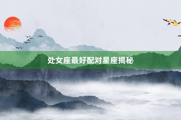 处女座最好配对星座揭秘